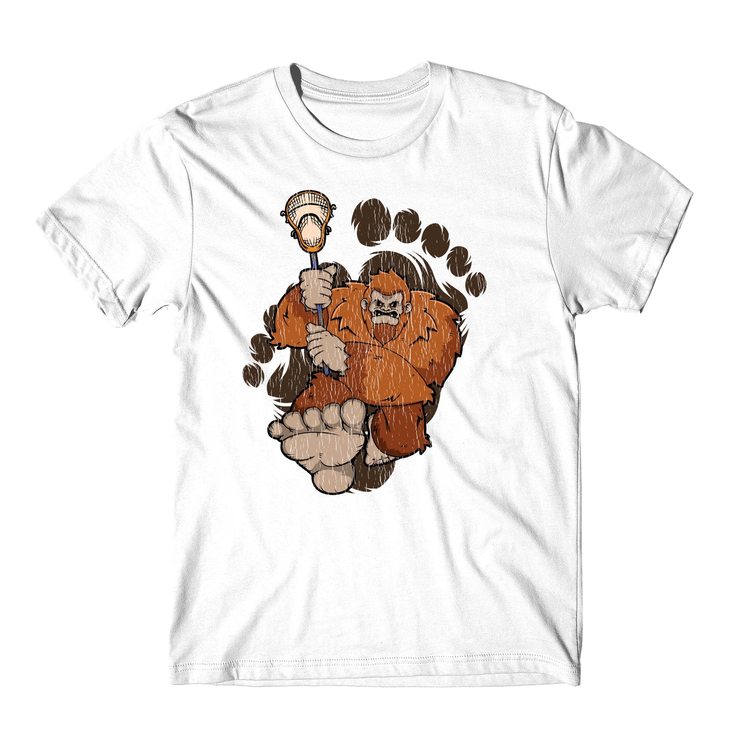 Bigfoot Lacrosse Shirt - Sasquatch Playing Lacrosse T-Shirt