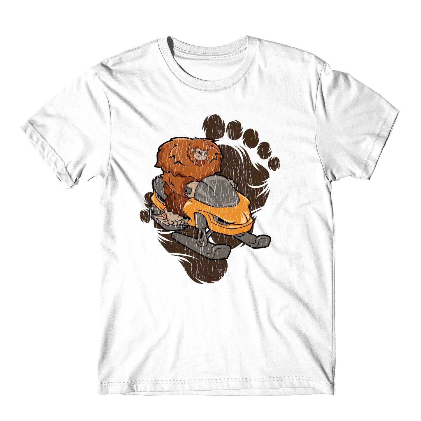 Bigfoot Snowmobiling Shirt - Sasquatch Riding Snowmobile T-Shirt