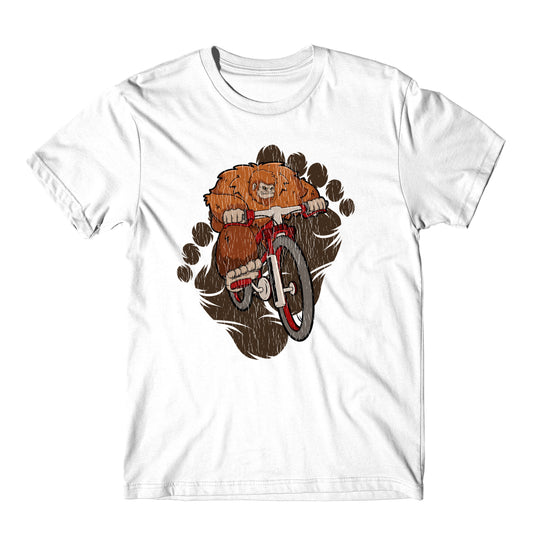 Bigfoot Cycling Shirt - Sasquatch Riding Bike T-Shirt