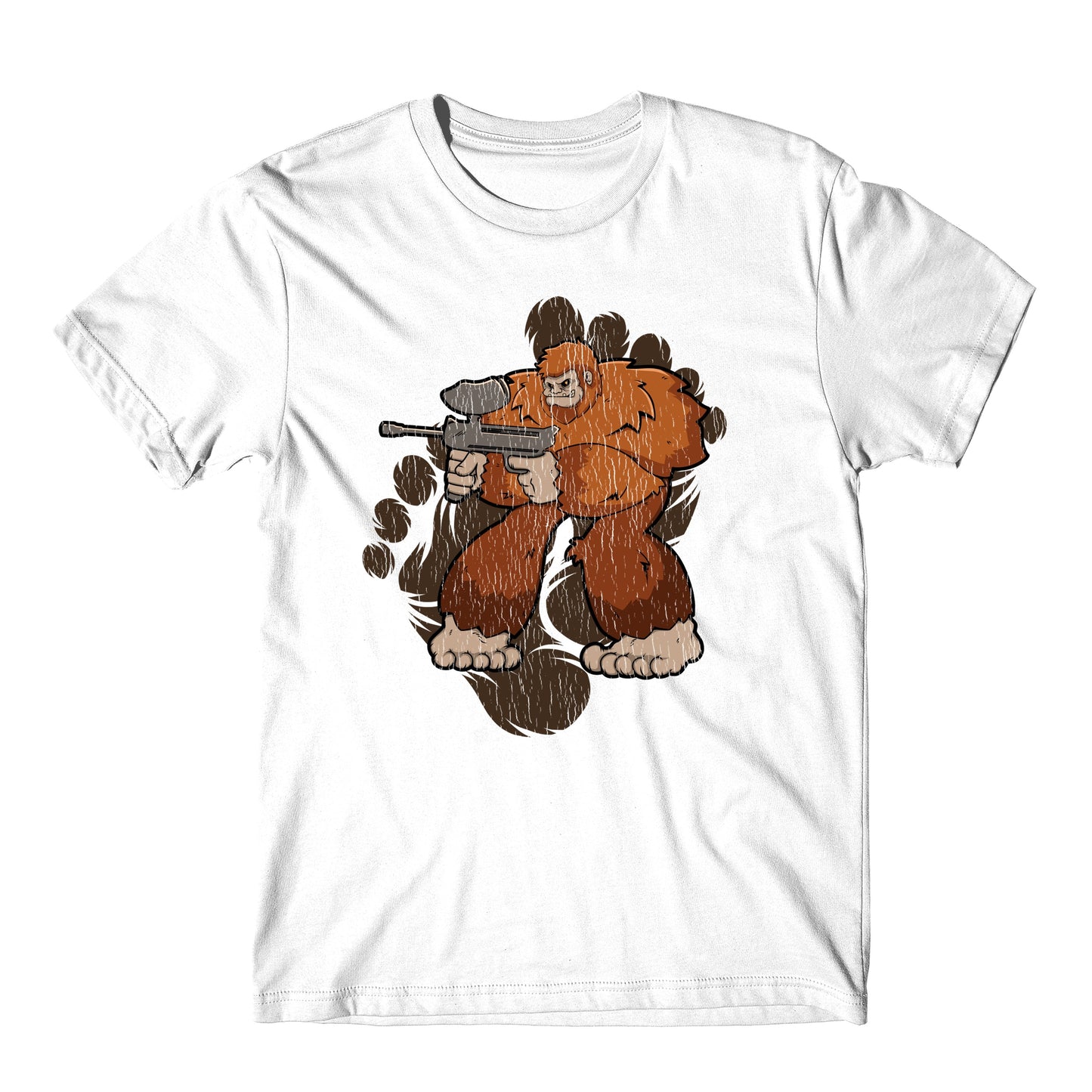 Bigfoot Paintball Shirt - Sasquatch Playing Paintball T-Shirt