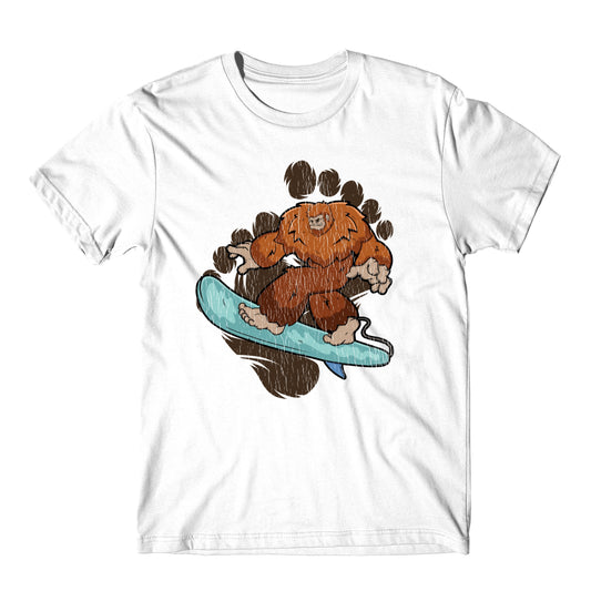 Bigfoot Surfing Shirt - Sasquatch on Surf Board T-Shirt
