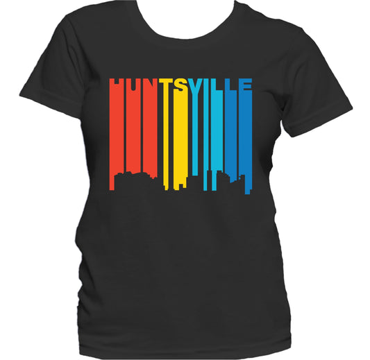 Retro 1970's Style Huntsville Alabama Skyline Women's T-Shirt