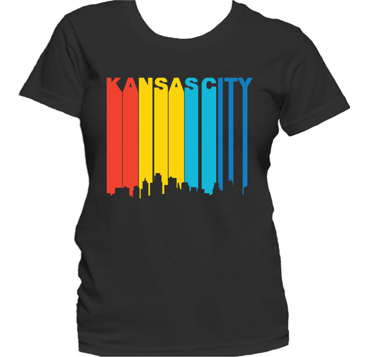 Retro 1970's Style Kansas City Kansas Skyline Women's T-Shirt