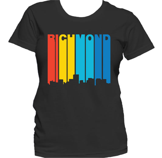 Retro 1970's Style Richmond Virginia Skyline Women's T-Shirt