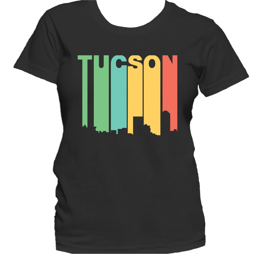 Retro 1970's Style Tucson Arizona Skyline Women's T-Shirt