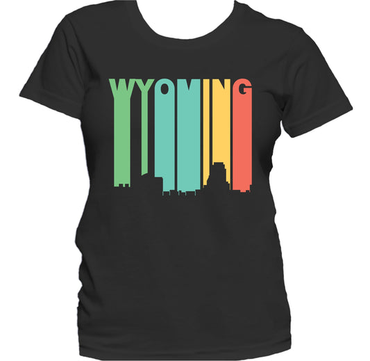 Retro 1970's Style Wyoming Michigan Skyline Women's T-Shirt