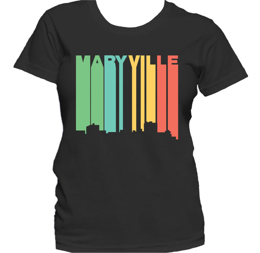 Retro 1970's Style Maryville Tennessee Skyline Women's T-Shirt