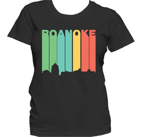 Retro 1970's Style Roanoke Virginia Skyline Women's T-Shirt