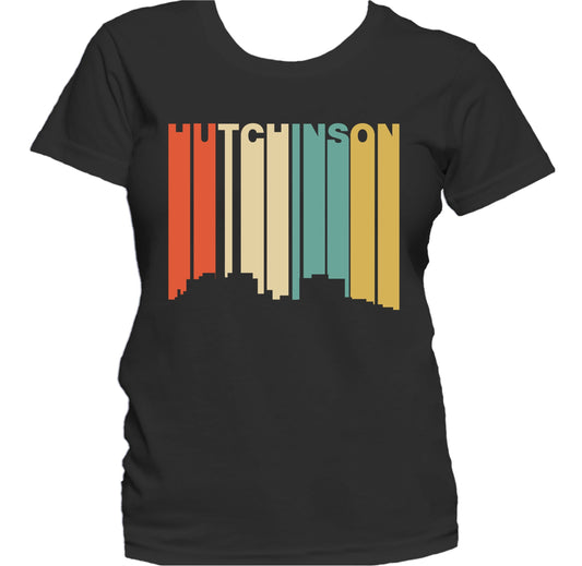 Retro 1970's Style Hutchinson Kansas Skyline Women's T-Shirt