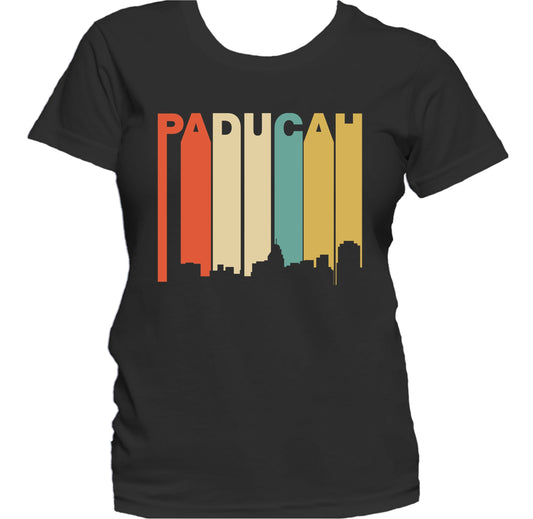 Retro 1970's Style Paducah Kentucky Skyline Women's T-Shirt