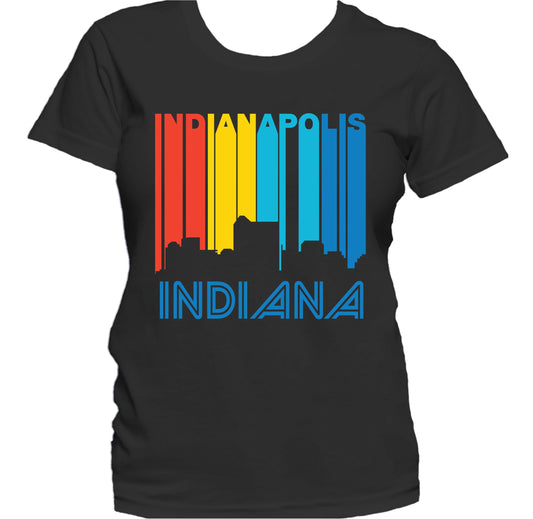 Retro 1970's Style Indianapolis Indiana Skyline Women's T-Shirt