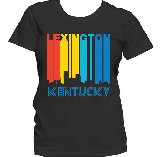 Retro 1970's Style Lexington Kentucky Skyline Women's T-Shirt