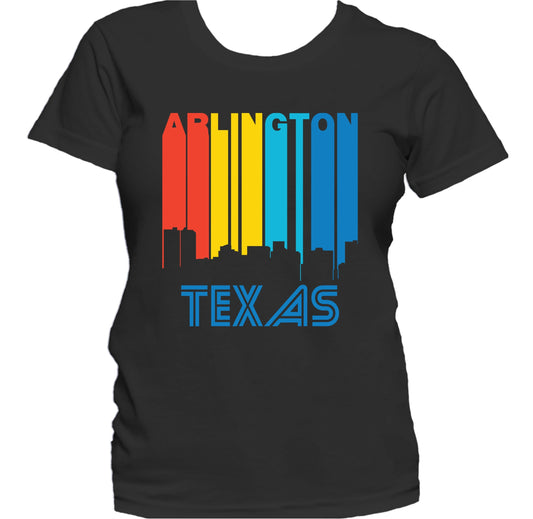 Retro 1970's Style Arlington Texas Skyline Women's T-Shirt