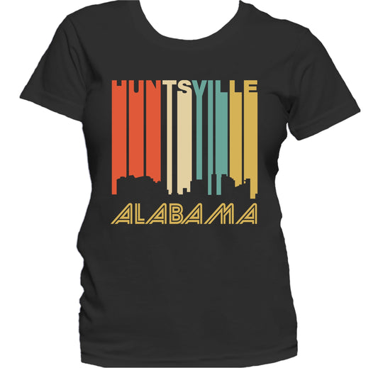 Retro 1970's Style Huntsville Alabama Skyline Women's T-Shirt