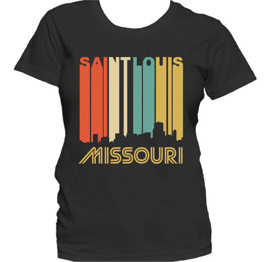 Retro 1970's Style Saint Louis Missouri Skyline Women's T-Shirt