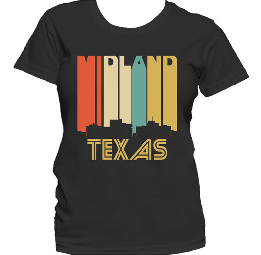 Retro 1970's Style Midland Texas Skyline Women's T-Shirt