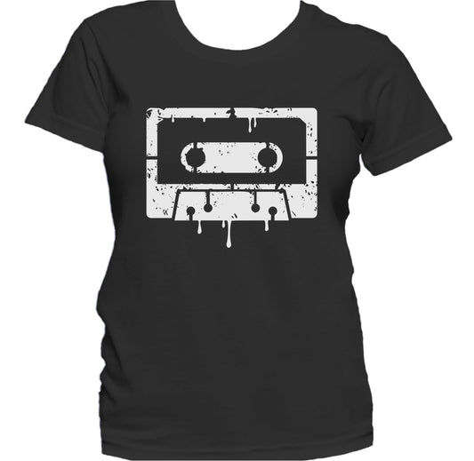 Spray Painted Cassette Tape Wet Paint Graffiti Women's T-Shirt