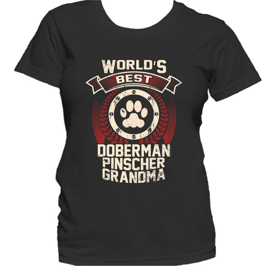 World's Best Doberman Pinscher Grandma Women's T-Shirt - Dog Grandma Shirt
