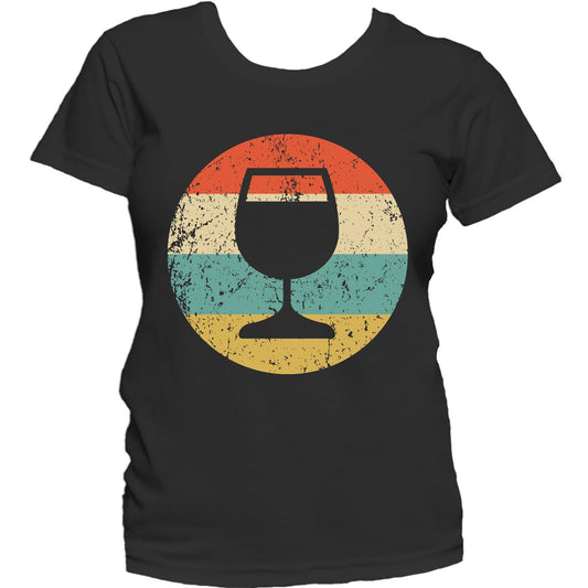 Wine Connoisseur Shirt - Vintage Retro Wine Glass Women's T-Shirt