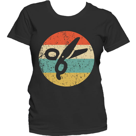 Barber Hairdresser Shirt - Vintage Retro Scissors Women's T-Shirt