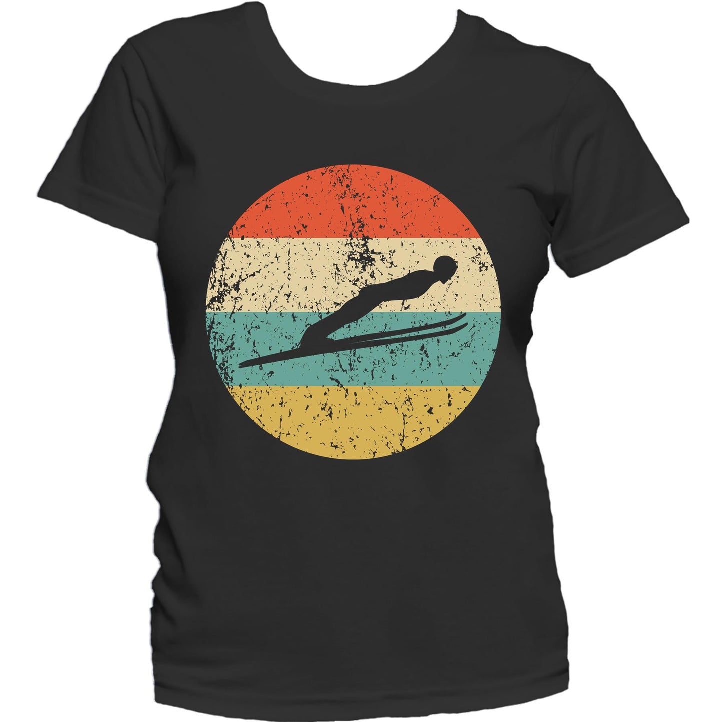 Ski Jumping Shirt - Vintage Retro Ski Jumper Women's T-Shirt