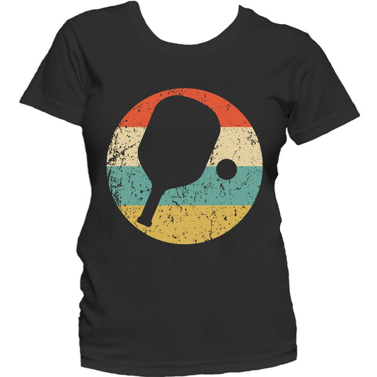 Pickleball Shirt - Retro Pickleball Paddle Icon Women's T-Shirt