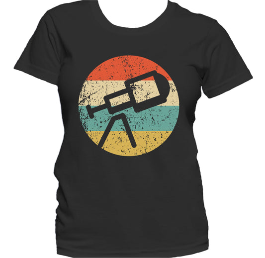Space Science Astronomy Retro Telescope Icon Women's T-Shirt