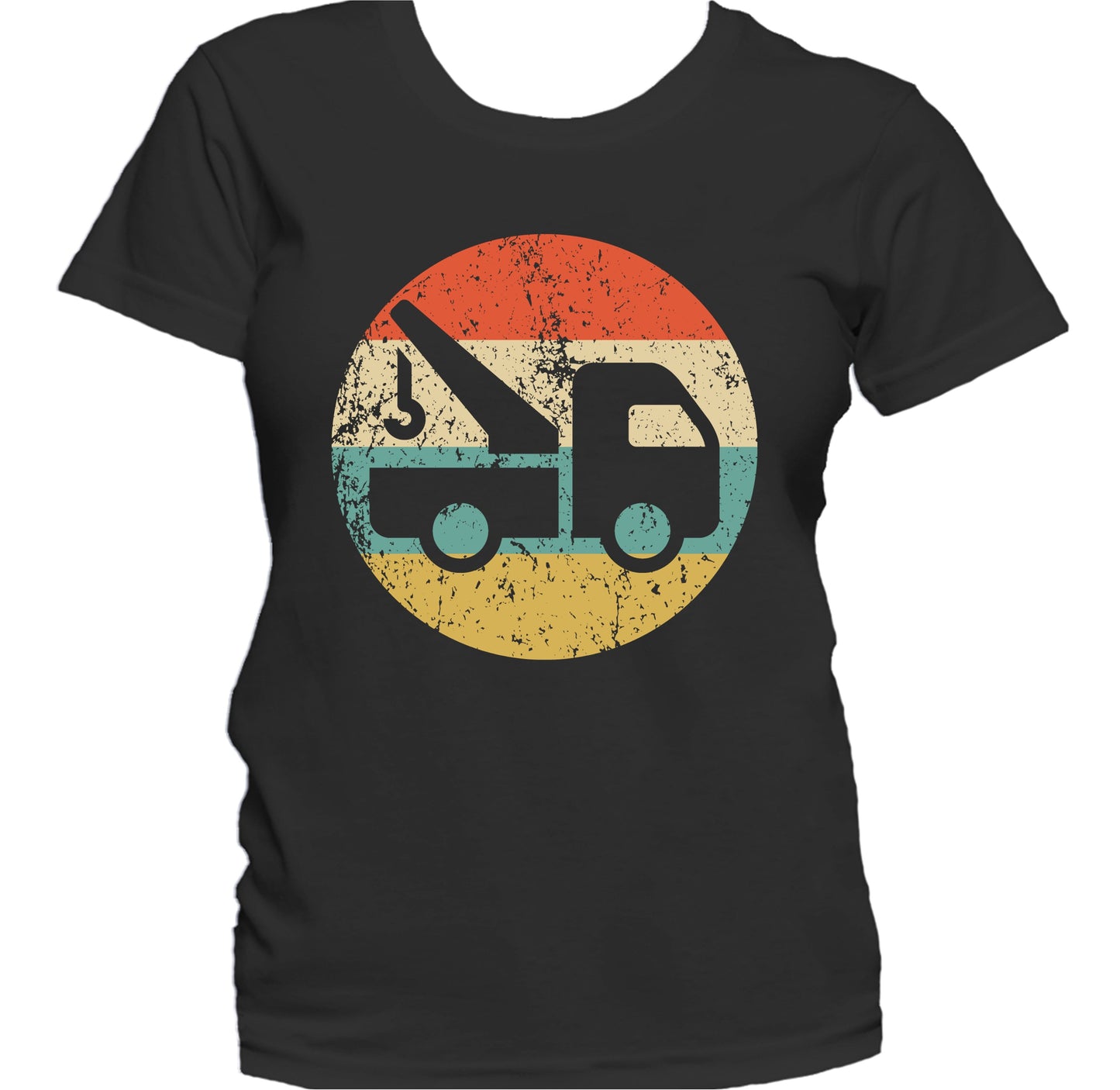 Tow Truck Driver Retro Tow Truck Icon Women's T-Shirt
