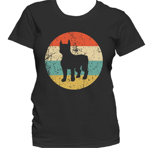 Retro Boston Terrier Dog Breed Icon Women's T-Shirt
