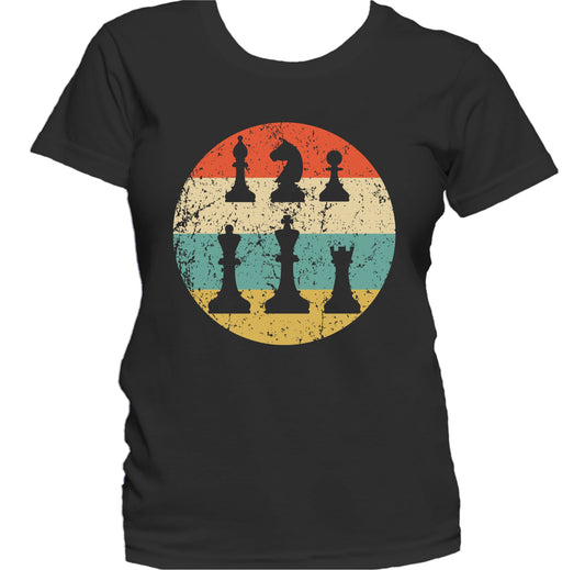 Chess Shirt - Retro Chess Pieces Icon Women's T-Shirt
