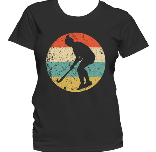 Field Hockey Shirt - Retro Field Hockey Player Icon Women's T-Shirt