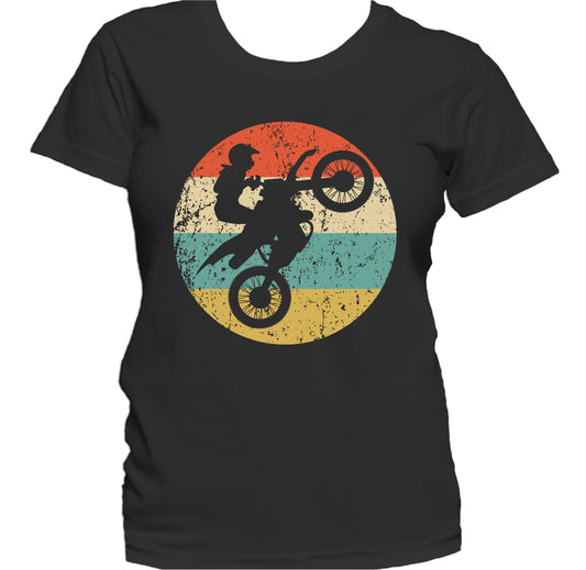Retro Motocross Bike 1960's 1970's Vintage Style Motocross Women's T-Shirt