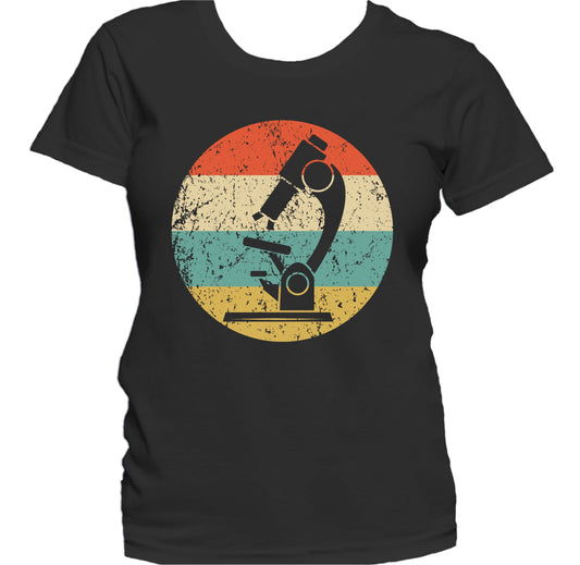 Biology Science Microscope Retro Scientist Biologist Women's T-Shirt