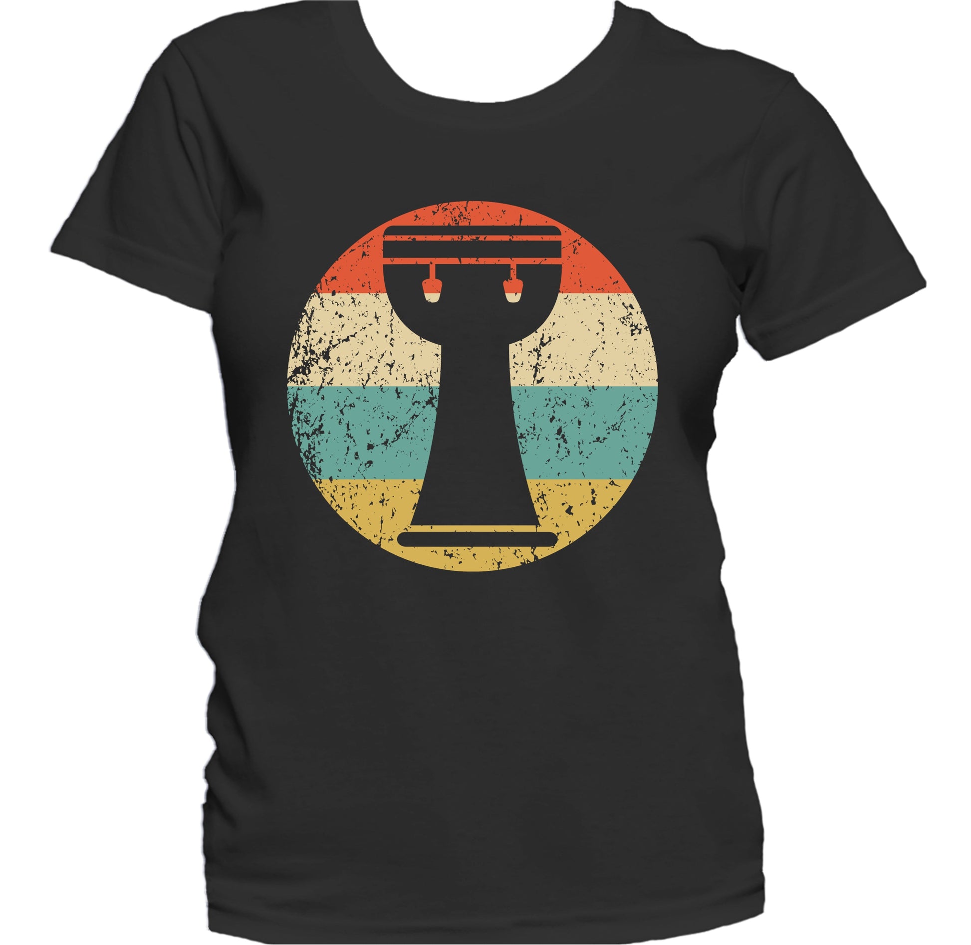 Bongo Drum Retro Music Musician Musical Instrument Women's T-Shirt