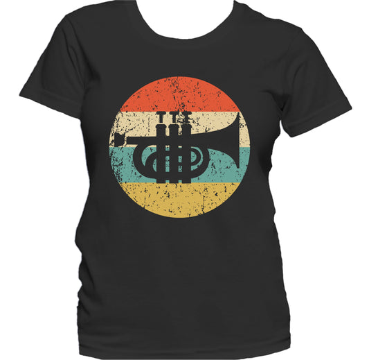 Cornet Trumpet Retro Music Musician Musical Instrument Women's T-Shirt