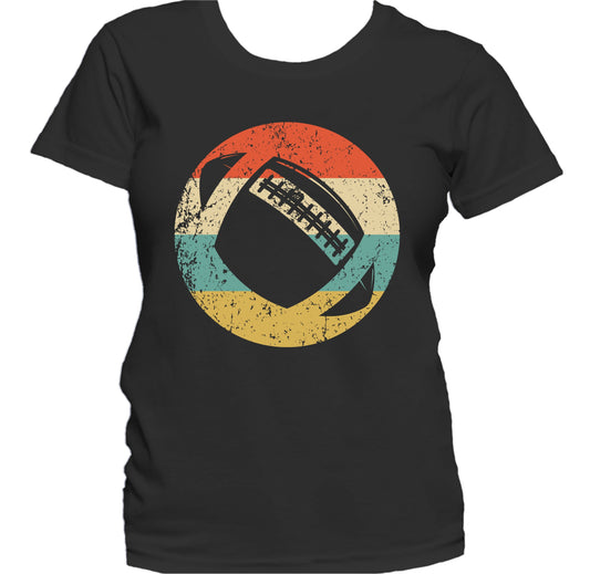 Football Silhouette Retro Sports Women's T-Shirt
