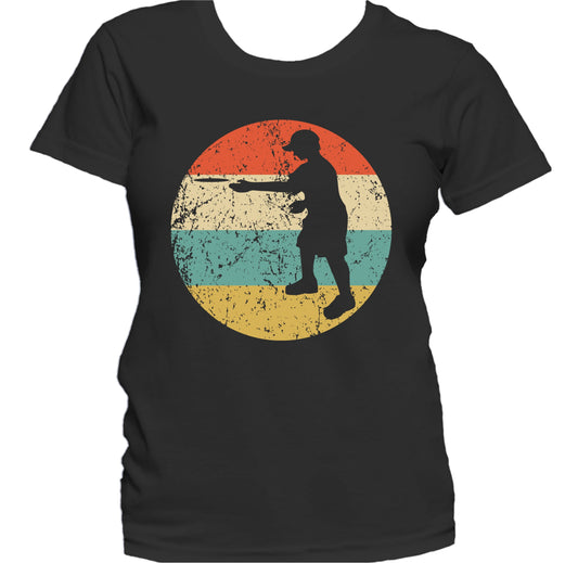 Disc Golf Player Silhouette Retro Sports Women's T-Shirt