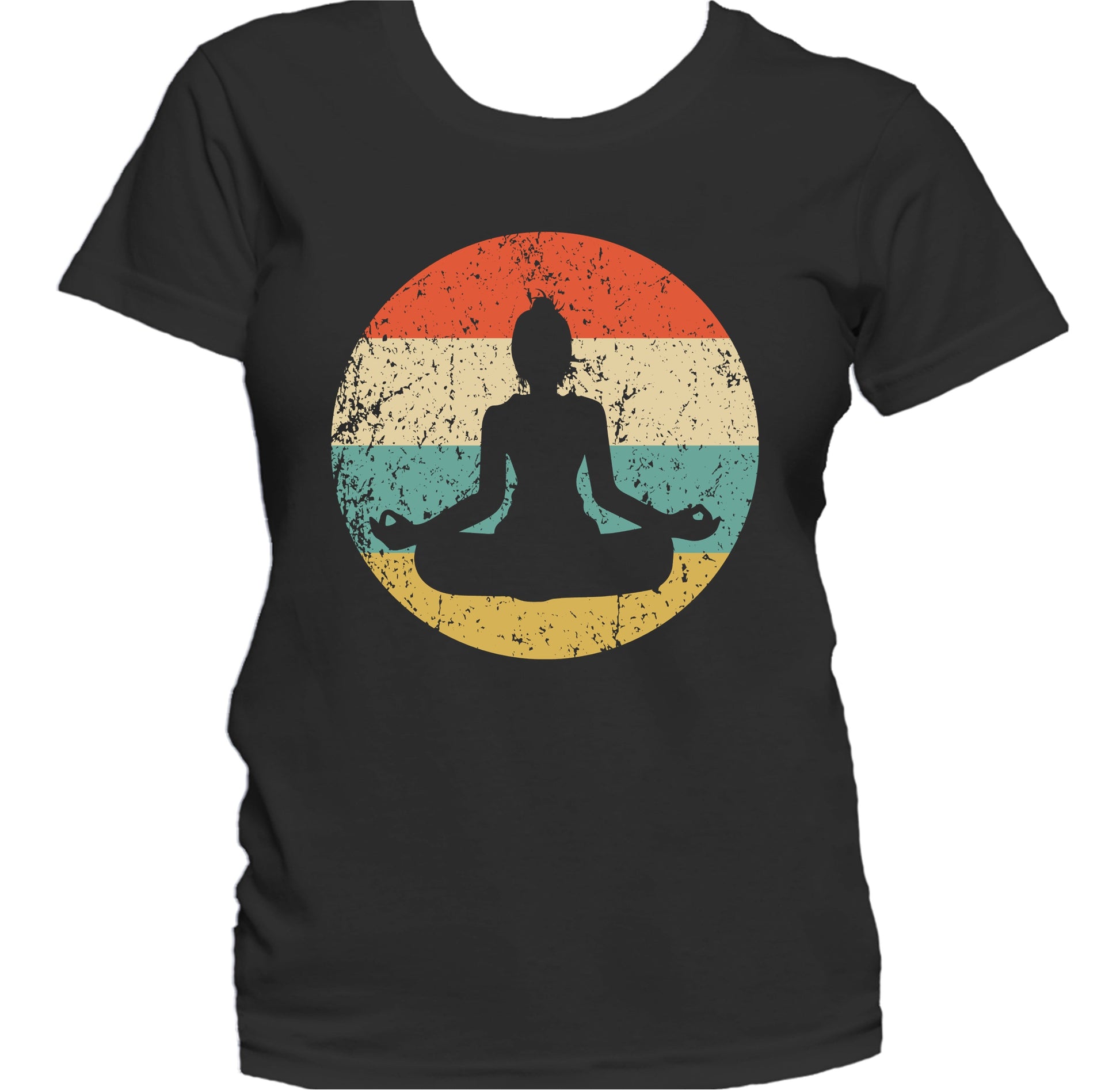 Yoga Pose Silhouette Retro Yoga Women's T-Shirt