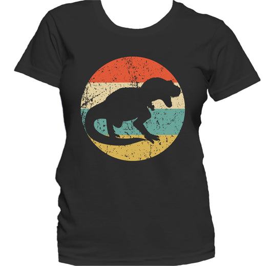 Tyrannosaurus Rex T Rex Silhouette Retro Dinosaur Women's T-Shirt