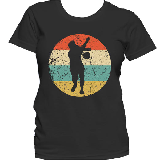 Bocce Ball Player Silhouette Retro Bocce Women's T-Shirt