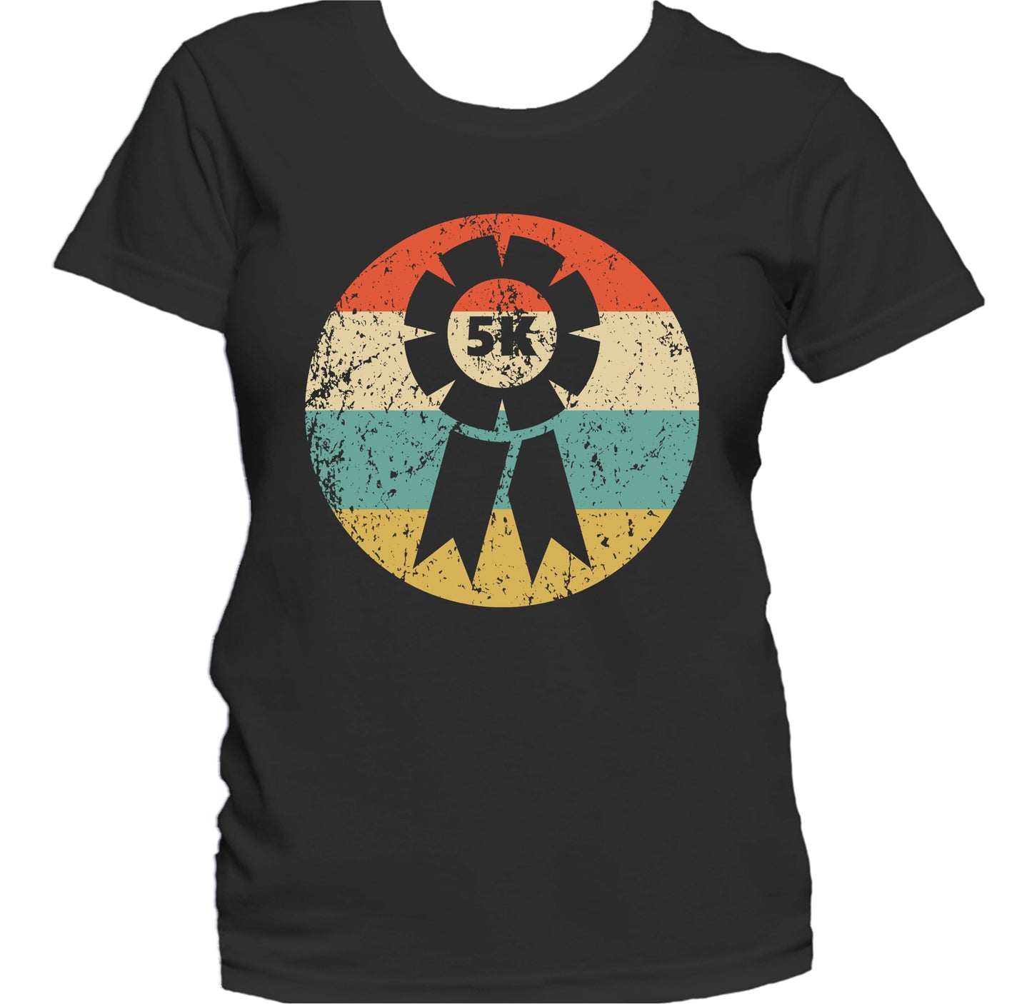 5K Race Finisher Ribbon Icon Retro Running Women's T-Shirt