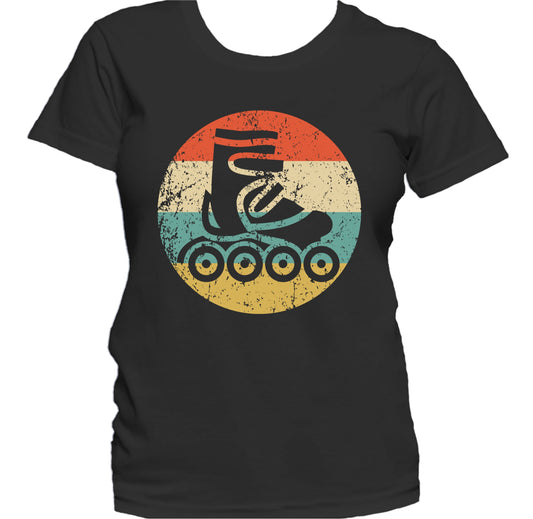 Inline Roller Skate Icon Retro Skater Women's T-Shirt