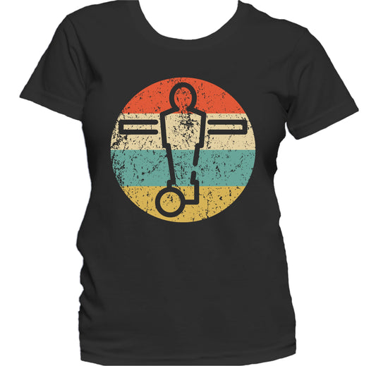 Foosball Man Icon Retro Foosball Player Women's T-Shirt