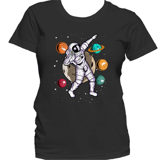 Shot Put Astronaut Outer Space Spaceman Track and Field Distressed Women's T-Shirt