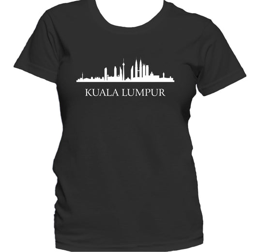 Downtown Kuala Lumpur Malaysia Cityscape Silhouette Women's T-Shirt