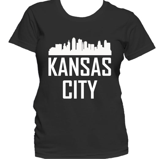 Kansas City MO Skyline Silhouette Cityscape Women's T-Shirt