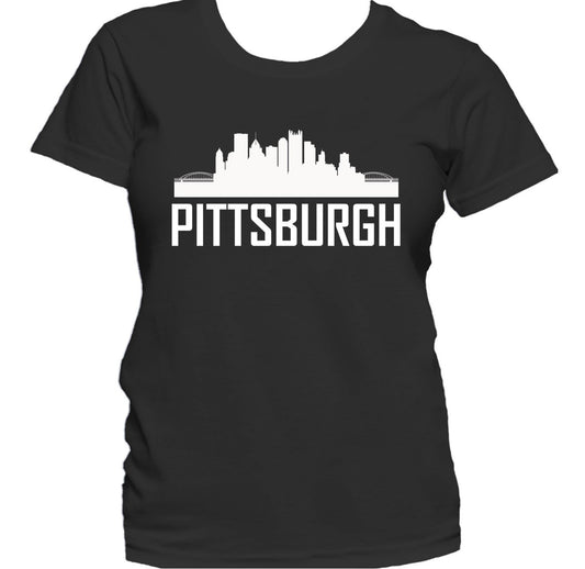 Pittsburgh PA Skyline Silhouette Cityscape Women's T-Shirt