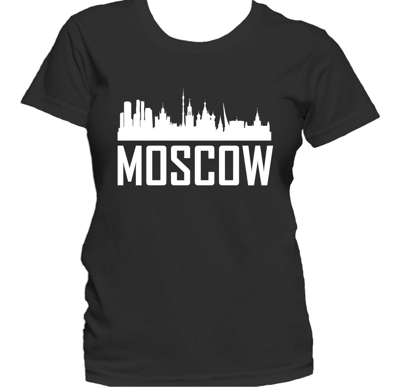 Moscow Russia Skyline Silhouette Cityscape Women's T-Shirt