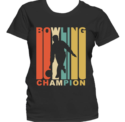 Retro 1970's Style Bowling Champion Retro Bowler Women's T-Shirt