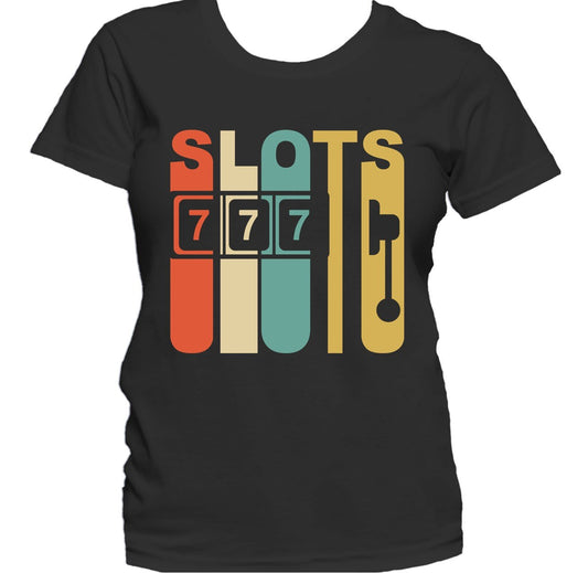 Retro 1970's Style Slot Machine Slots Gambling Women's T-Shirt